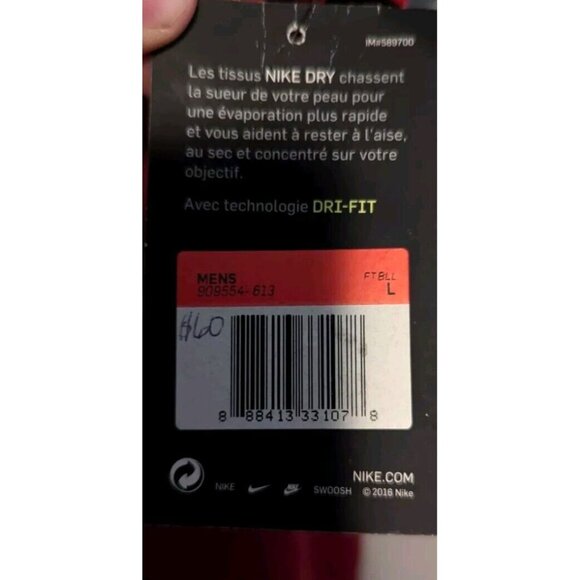 Nike Alabama Crimson Tide Football Men's Large Red Polo Short Sleeve Shirt NWT - Picture 6 of 7